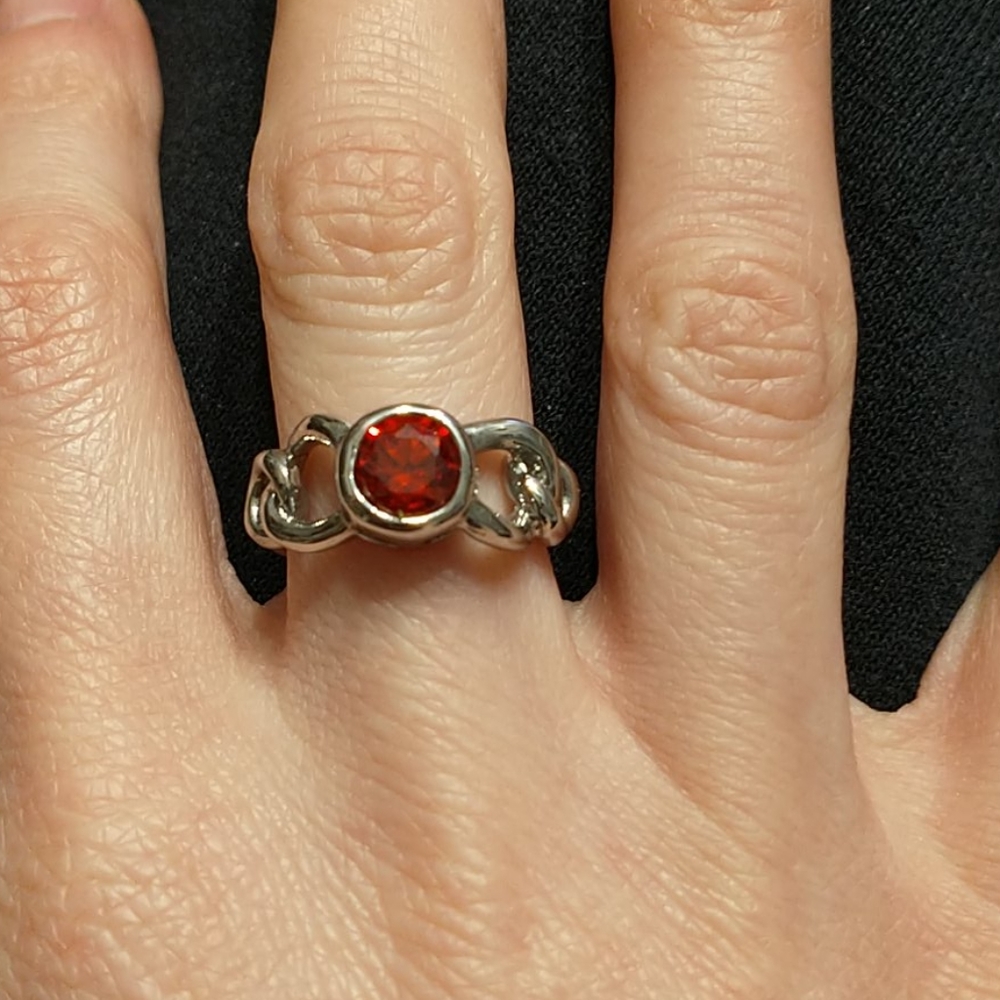 Red stone ring